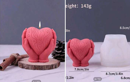 Hands Cradling Heart Mold